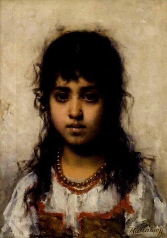 Study of a girl by Alexei Harlamoff