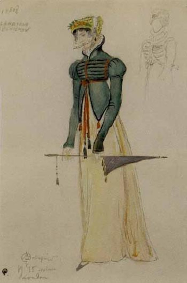 Design for a lady's costume by Mstislav Valerianovich Dobuzhinsky
