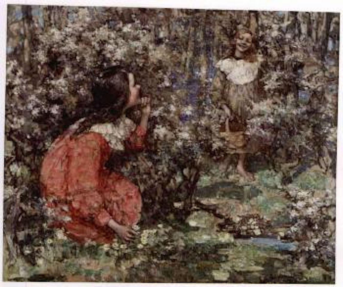 Gathering wild flowers by Edward Atkinson Hornel