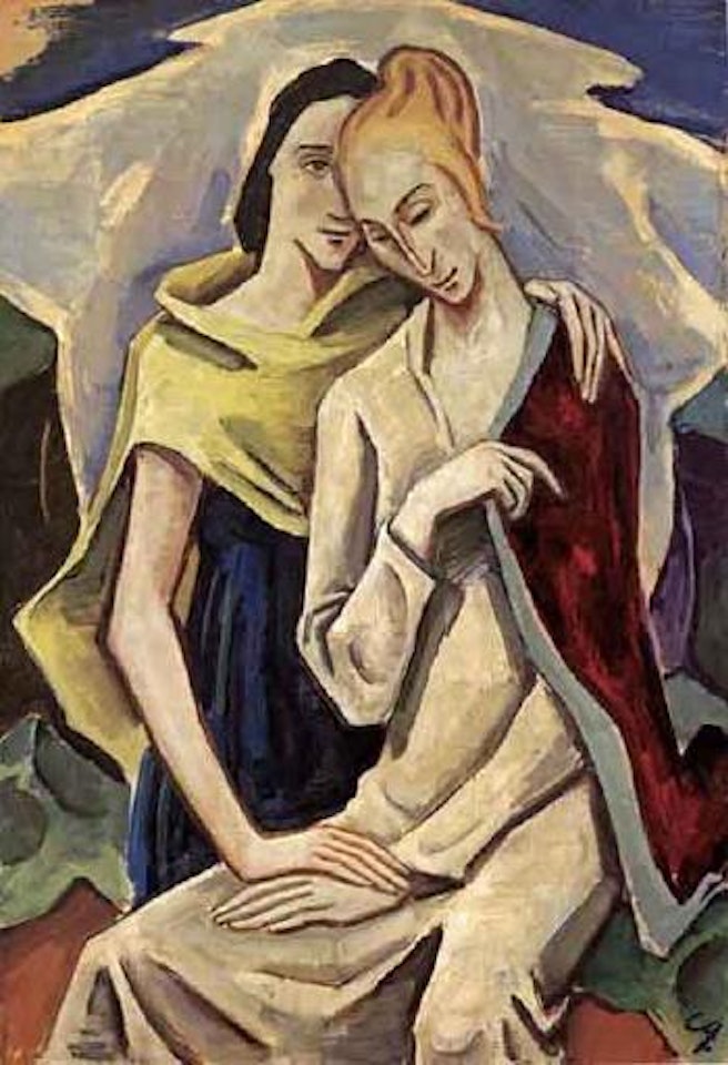 Two women. Discarded figure by Karl Hofer