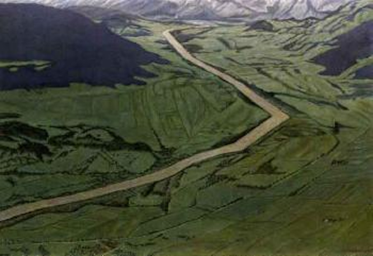 View from Hohen Kasten auf das Rheintal by Adolf Dietrich