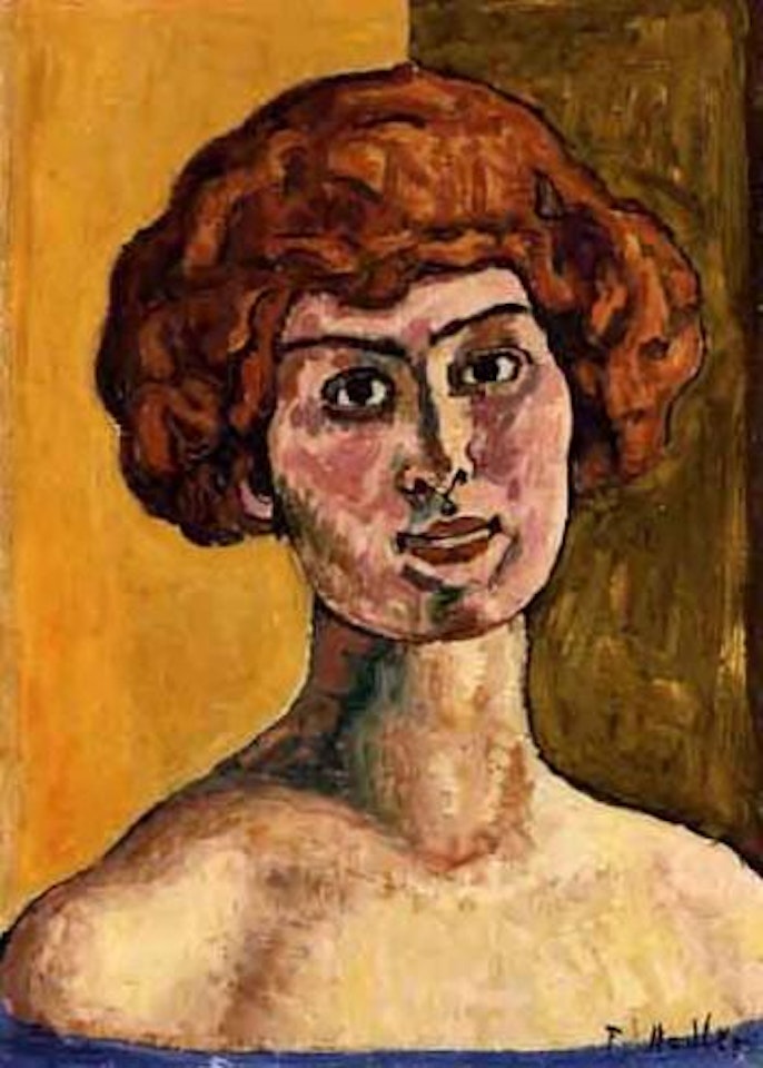 Portrait of a young woman with red hair by Ferdinand Hodler