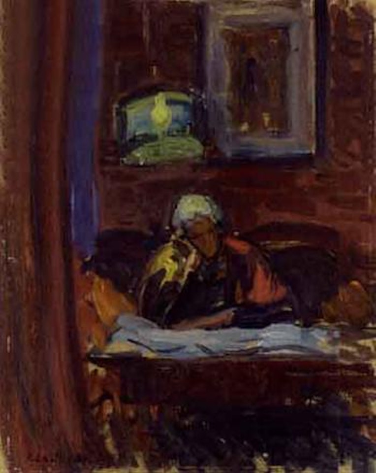 At lamplight by Paul Basilius Barth