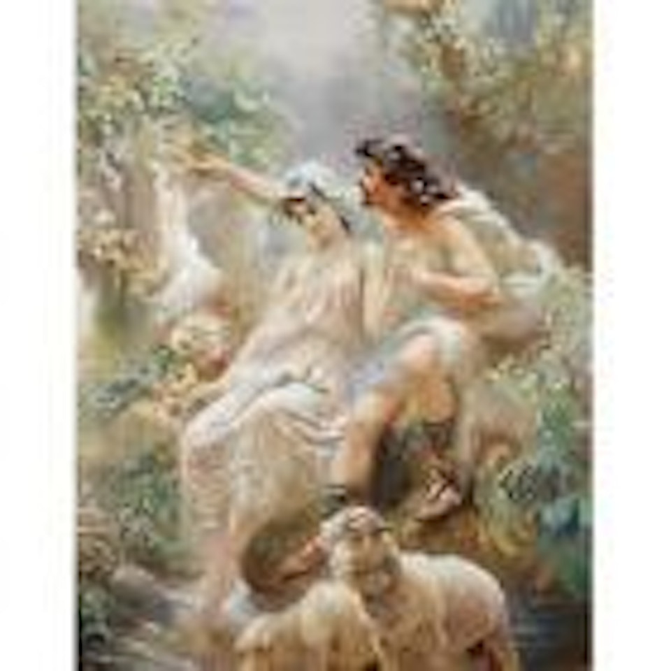 Allegorical scene depicting painting from the Von Dervis mansion by Konstantin Makovsky