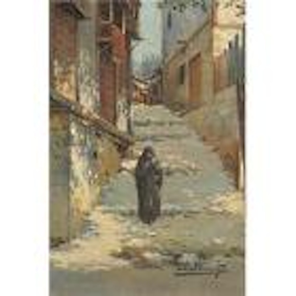 Street scene by Richard Karlovich Zommer