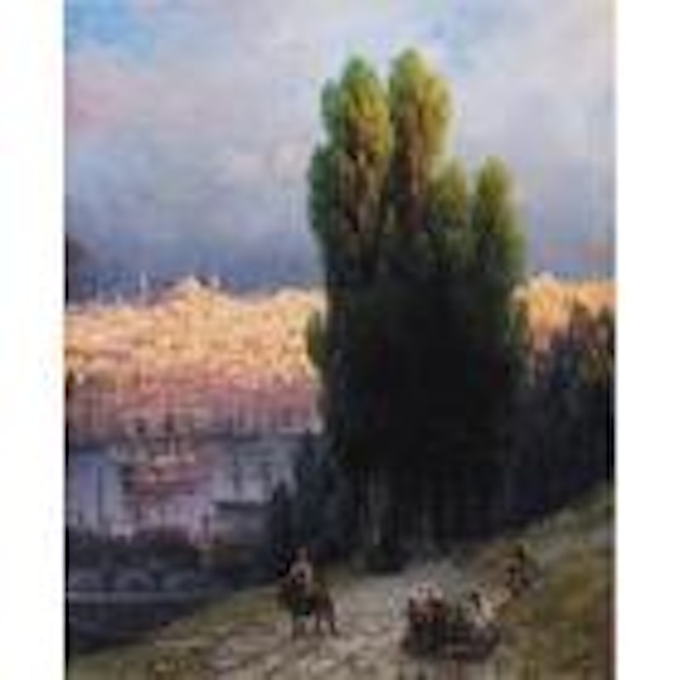 Constantinople, view of the Golden Horn with self-portrait by Ivan Konstantinovich Aivazovsky