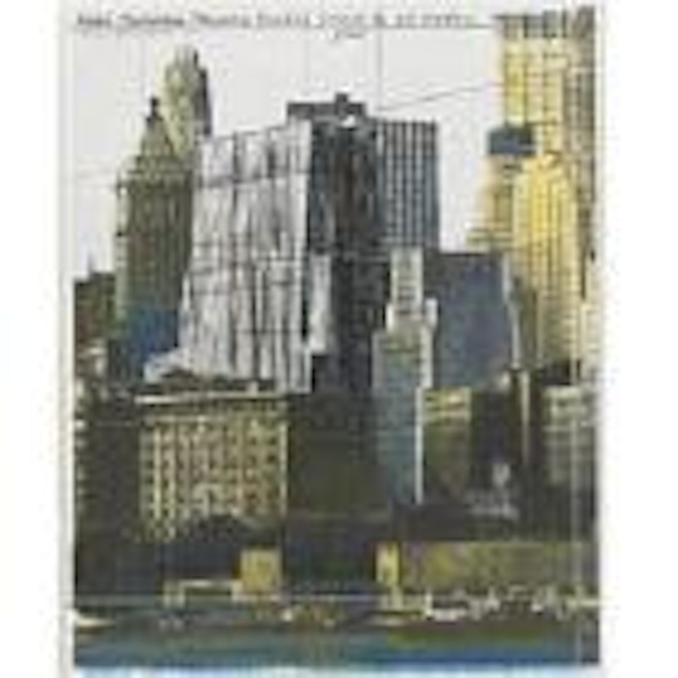 Lower Manhattan wrapped building, project for 2 Broadway by Christo