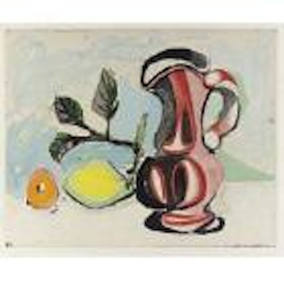 Still life with pitcher and lemon by Pablo Picasso