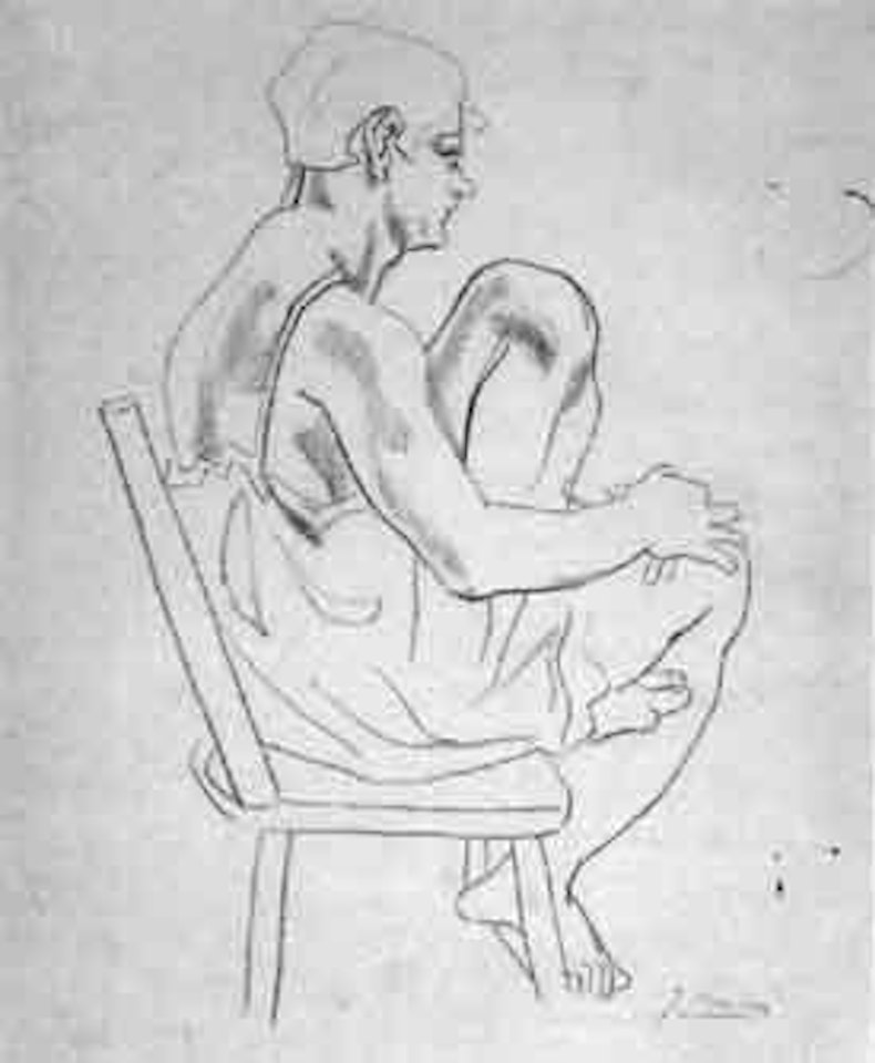 Seated woman by Jan Matulka