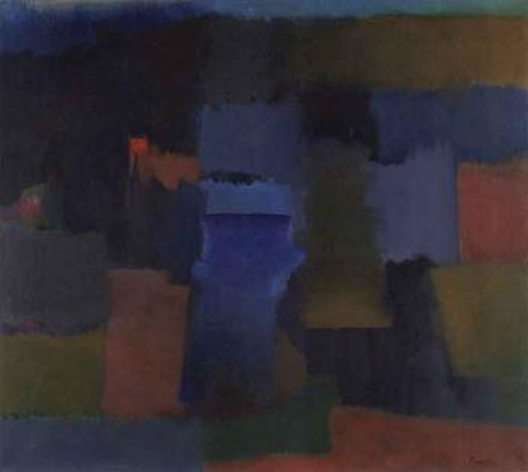 With red I by Fritz Winter