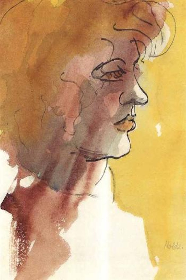 Woman's head by Emil Nolde