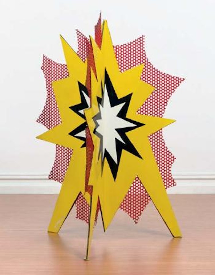Standing explosion No.1, yellow by Roy Lichtenstein