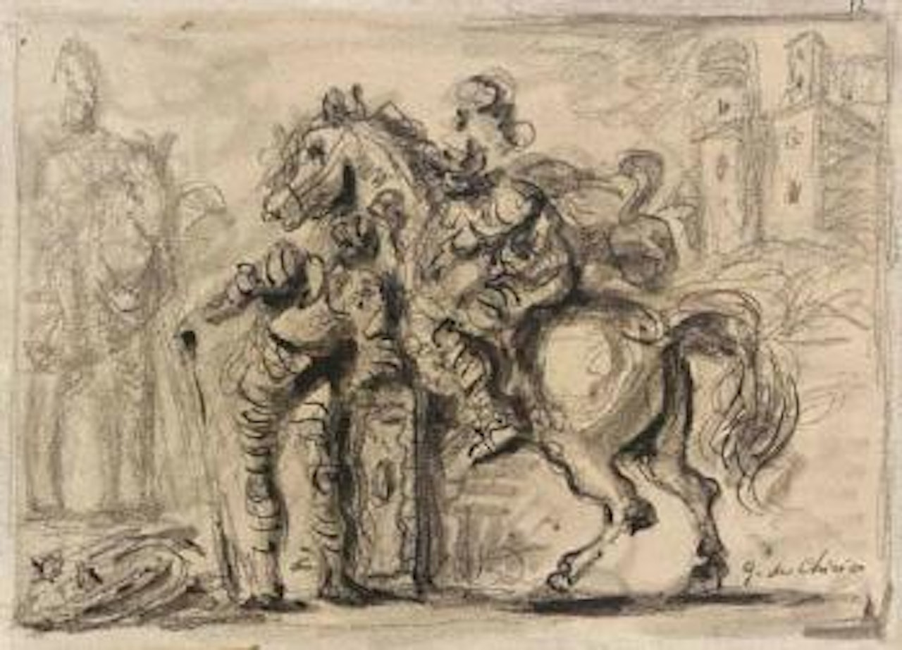Horse and horseman by Giorgio de Chirico