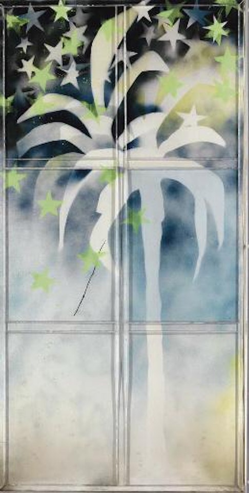 Tutte stelle e particolare dell'oasi by Mario Schifano