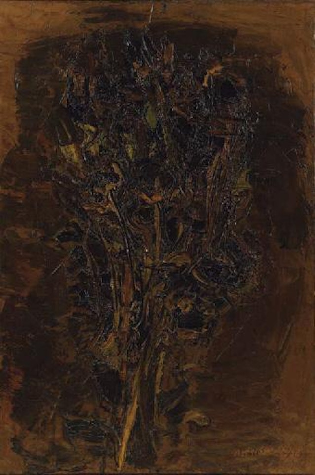 Bouquet of sunflowers by Ennio Morlotti