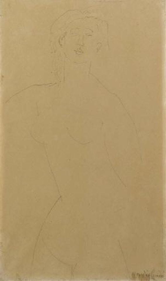 Female nude, frontal by Amedeo Modigliani
