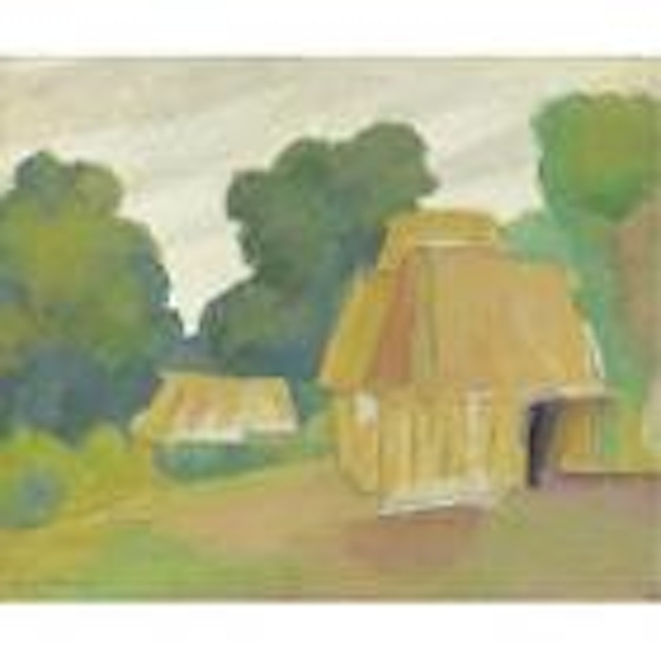 Landscape with hut by Diego Rivera