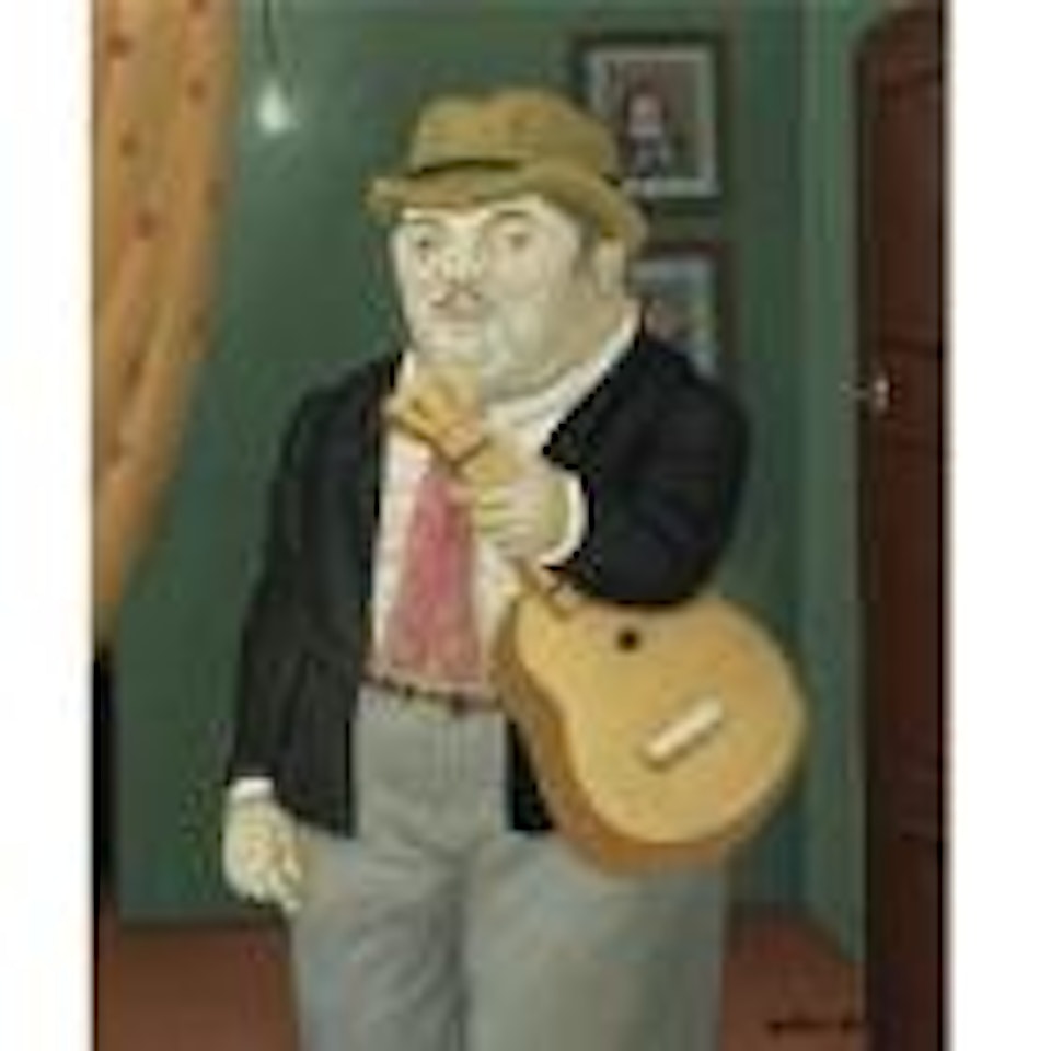 Homme a la guitare by Fernando Botero