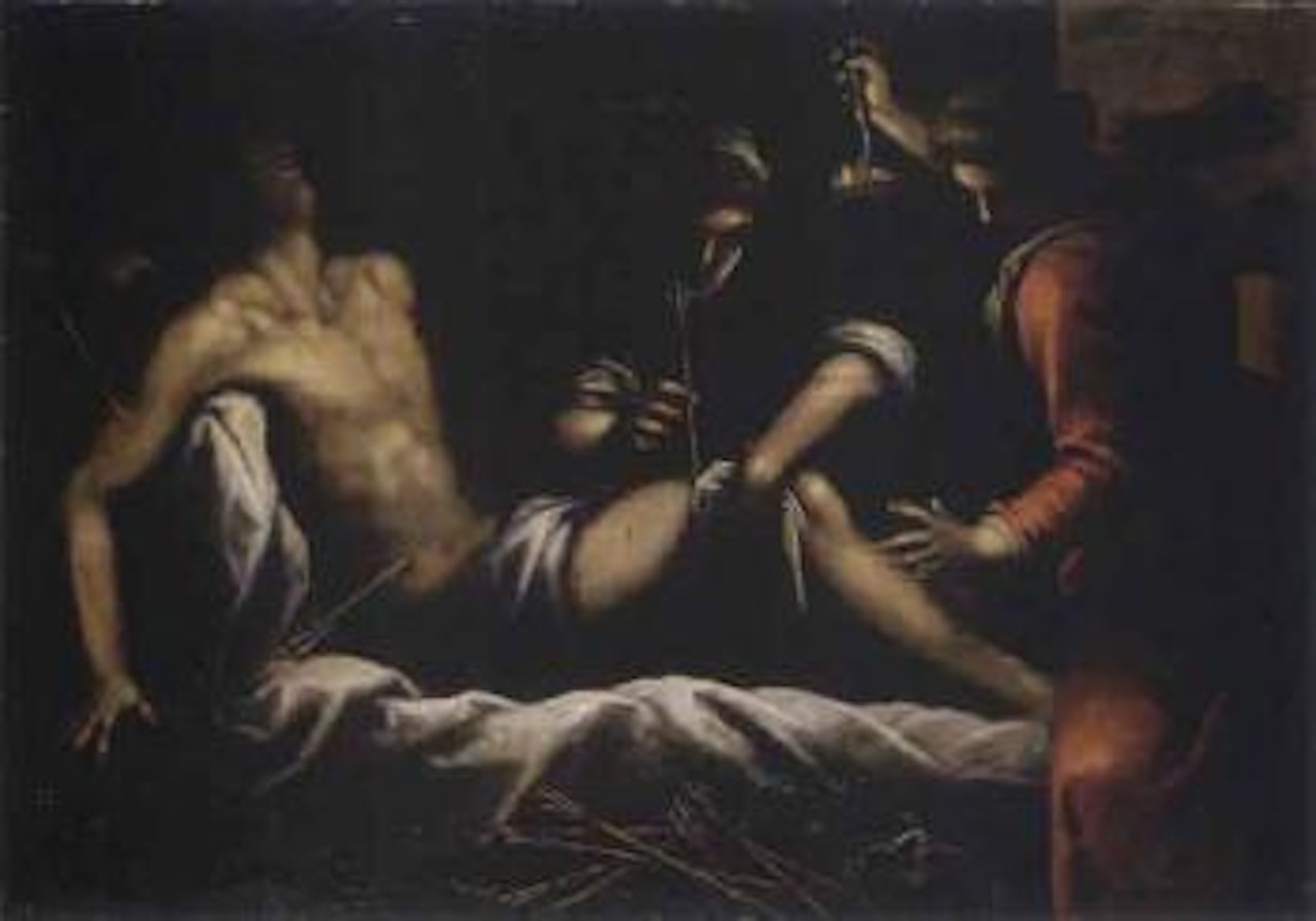 Saint Sebastian attended by women by Jacopo Palma il Giovane