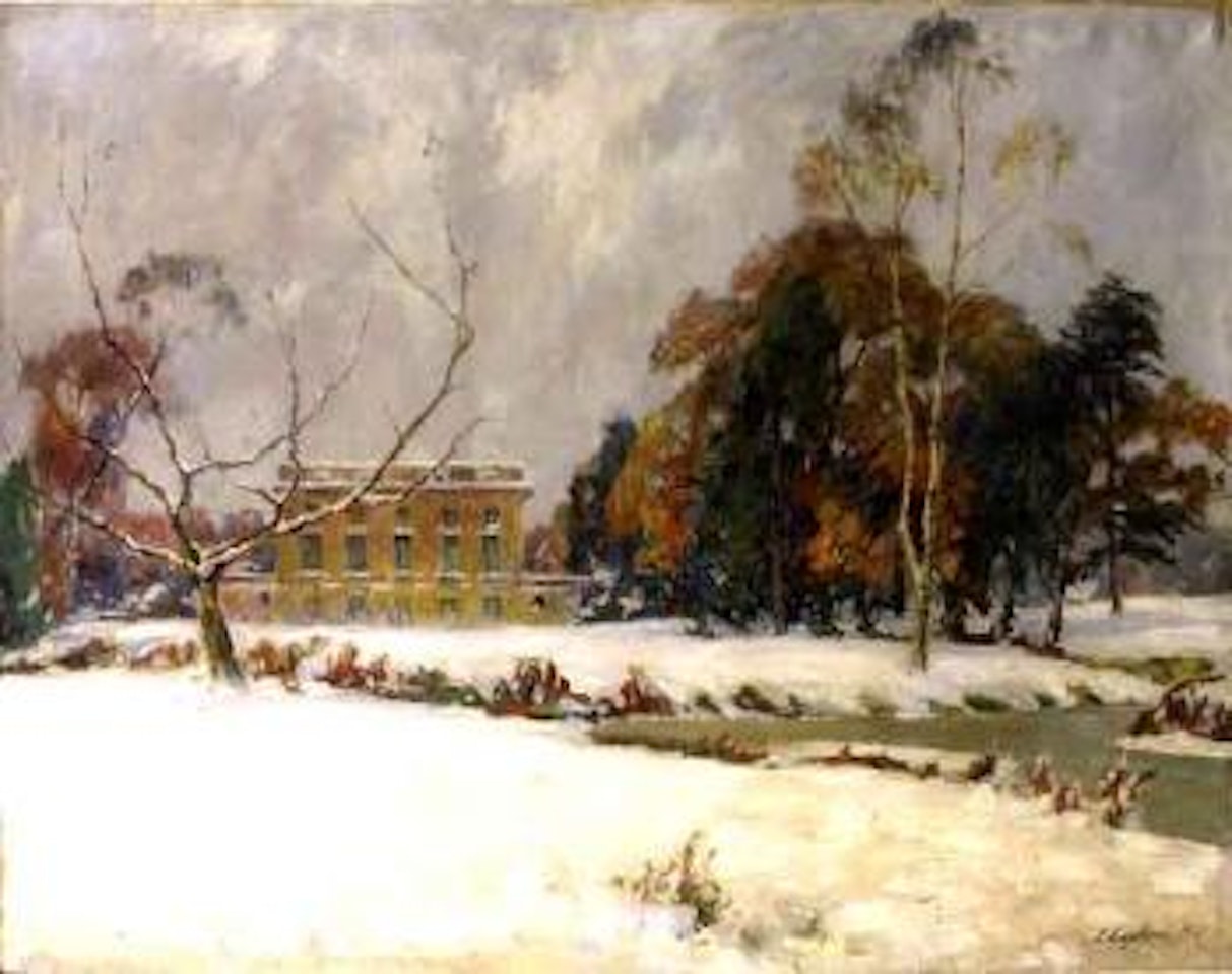 Petit trianon sous la neige by Georgij Aleksandrovic Lapschin