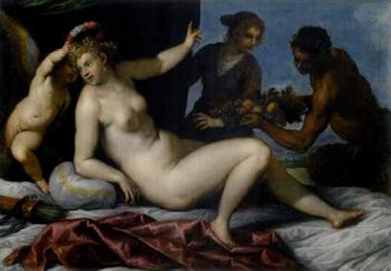 Venus and Love by Jacopo Palma il Giovane