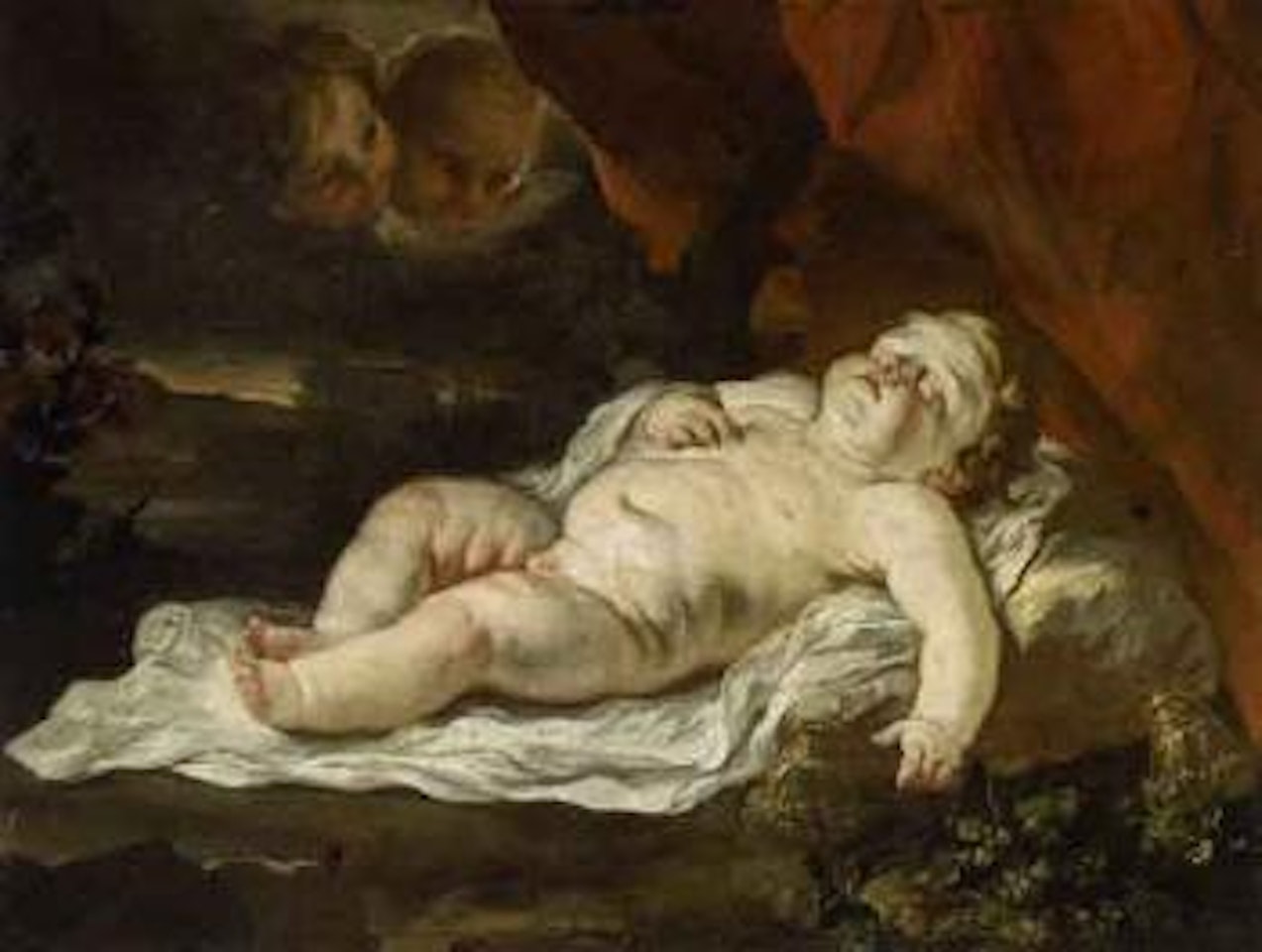 The sleeping Christ Child by Circle of Luca Giordano