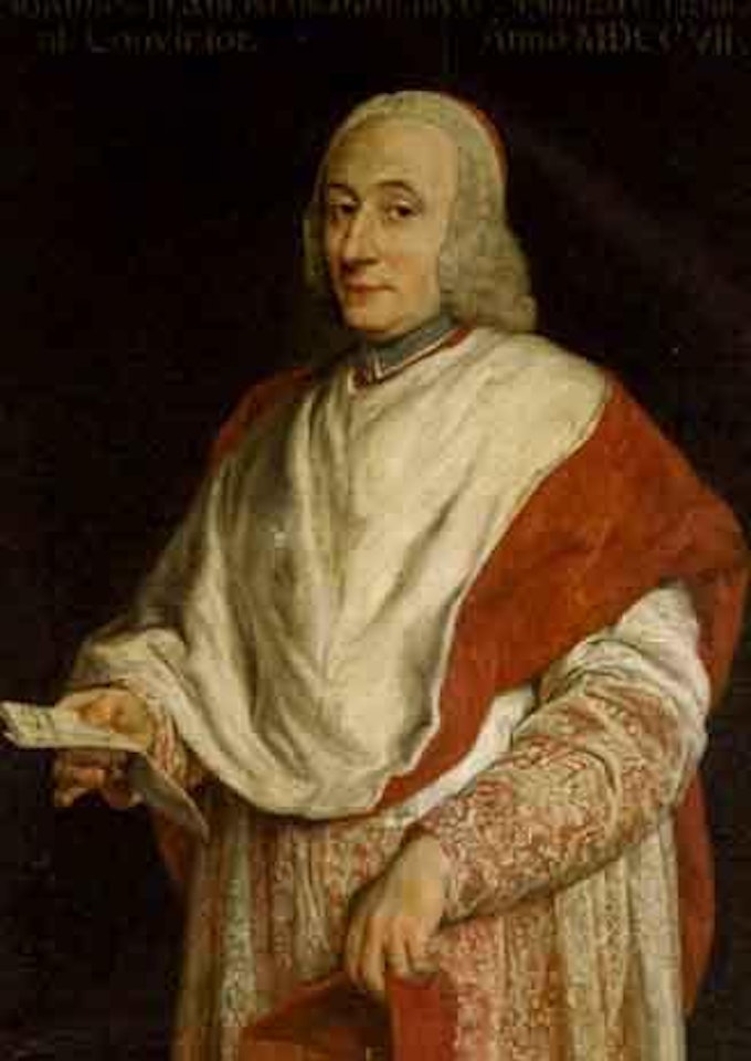 Portrait of a Cardinal holding a letter by Roman School
