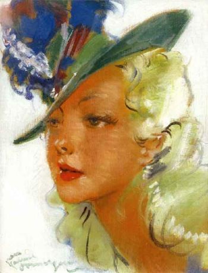 Portrait d'une elegante by Jean Gabriel Domergue