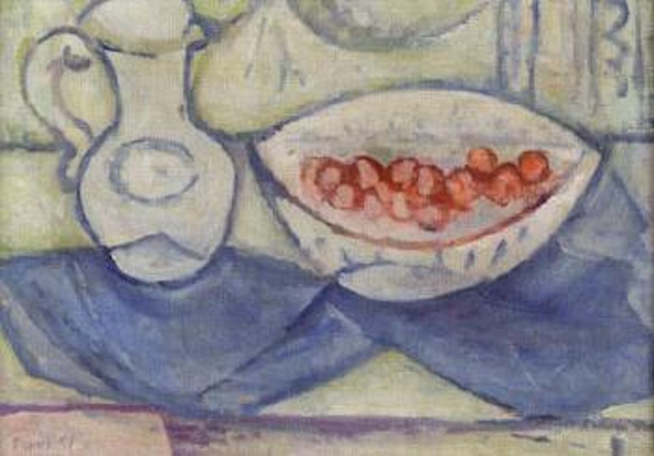 Nature morte a la draperie bleue by Francisco Bores