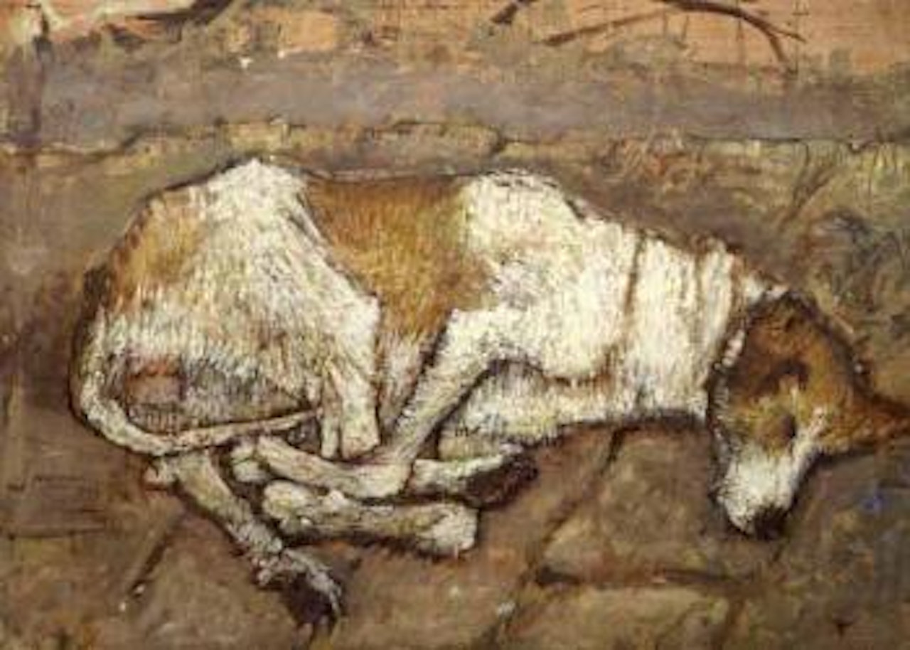 Chien endormi by Paul Rebeyrolle