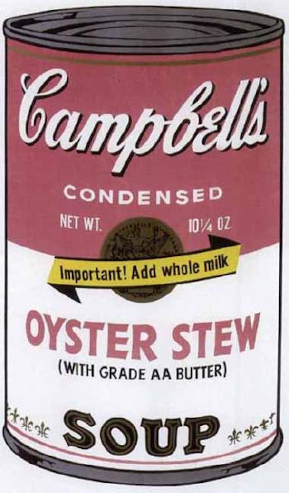 Campbell's Oyster Stew by Andy Warhol