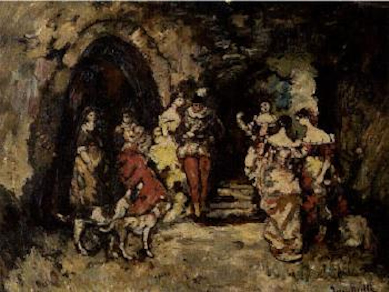Le bal by Adolphe Monticelli
