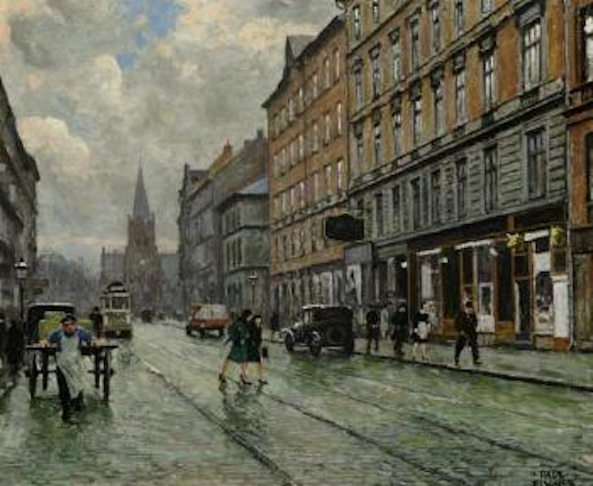 Figures at Faelledvej by Paul Fischer