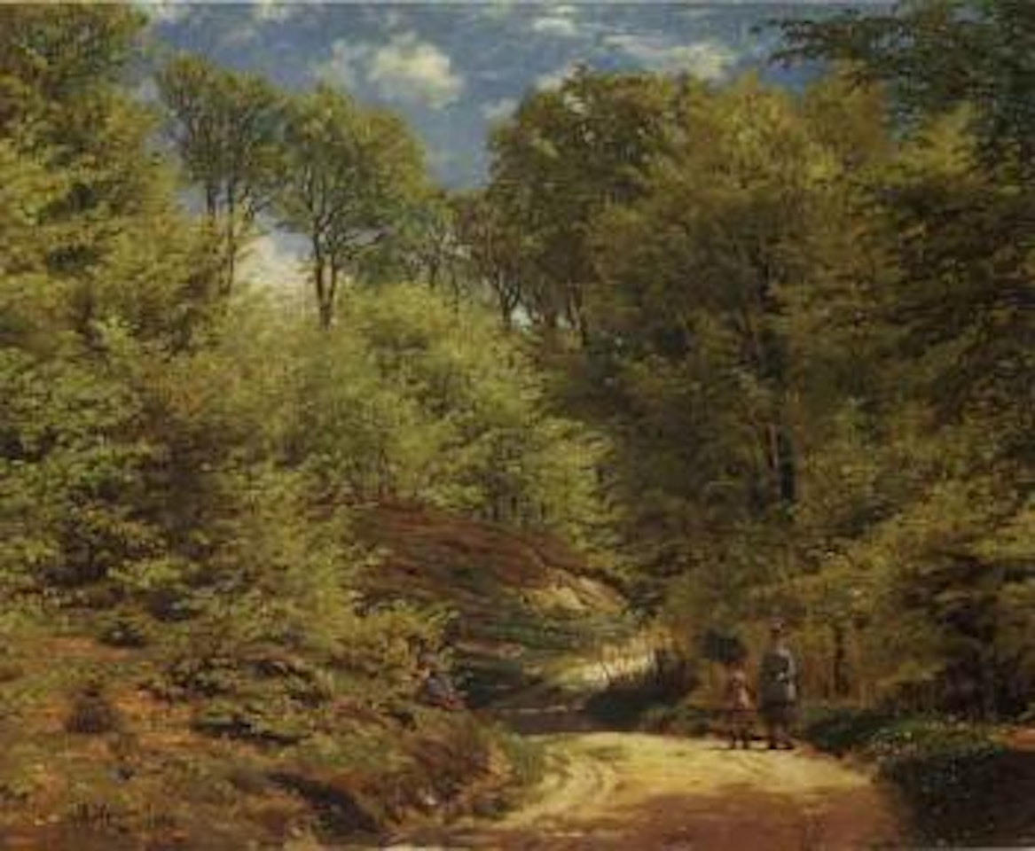 Walking in the woods by Peder Mork Monsted
