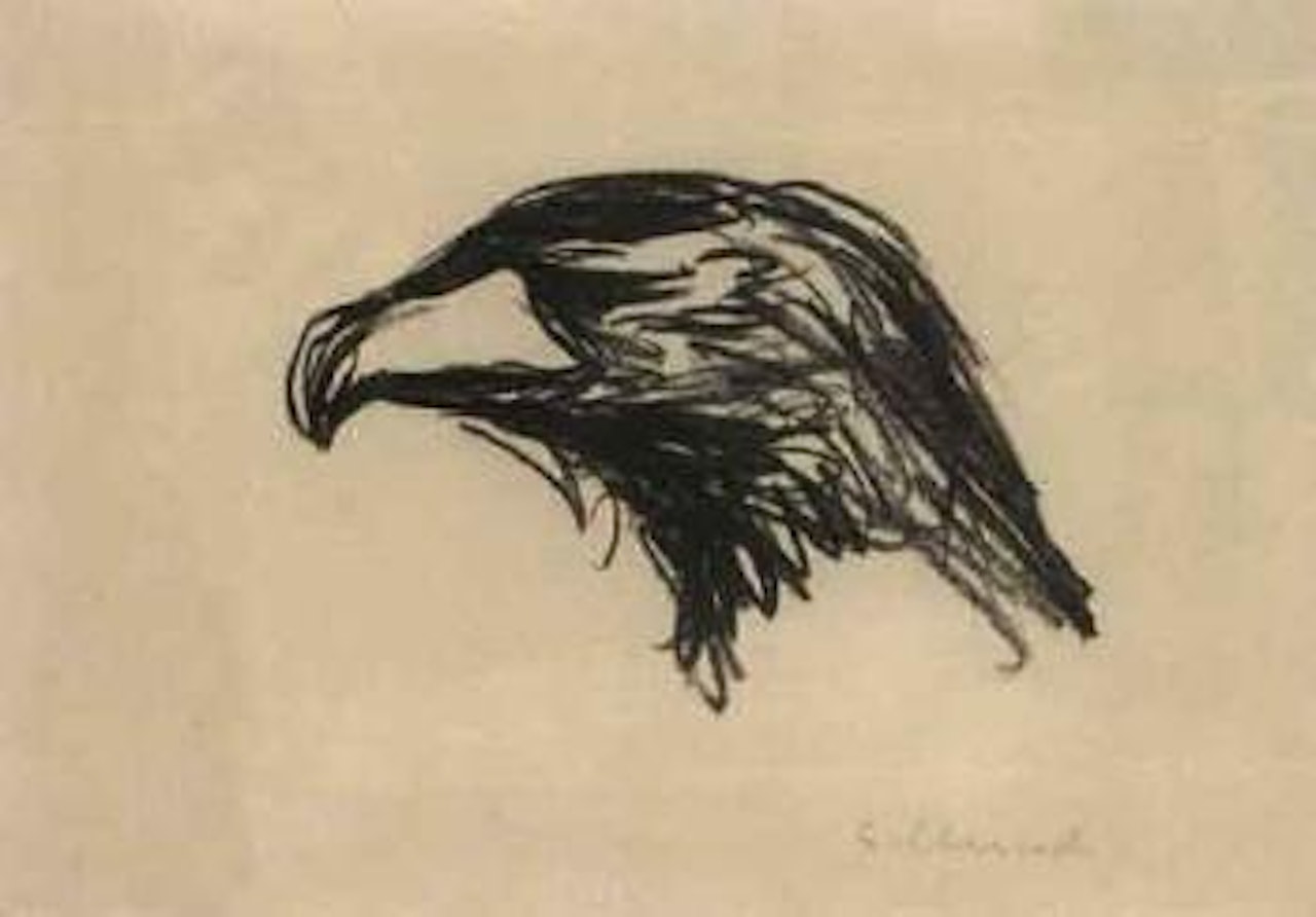 Head of an eagle by Edvard Munch