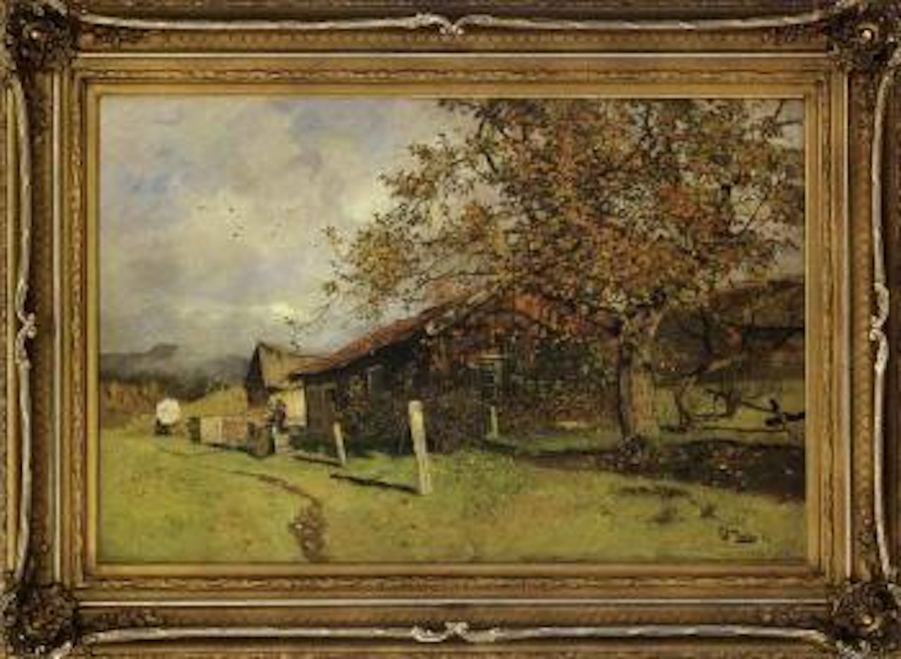 Autumn landscape by Fritz Thaulow