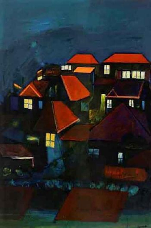 Bellevue hill at night by Charles Blackman