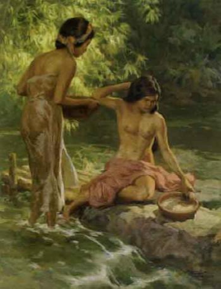 Bathing by Fernando Amorsolo
