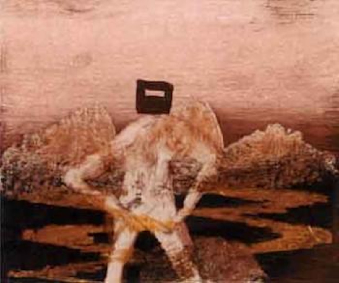 Kelly in landscape by Sidney Nolan