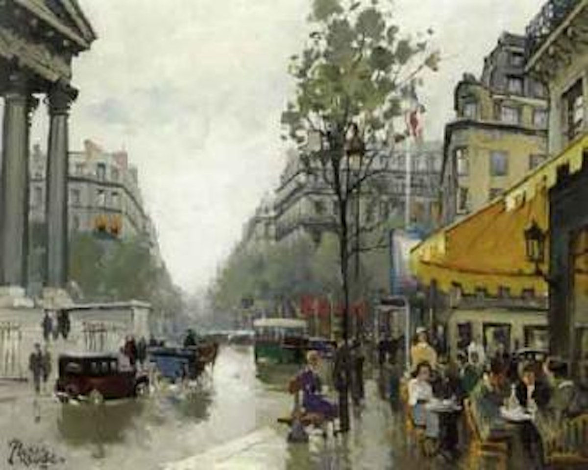 Paris cafe scene by Constantin Kluge