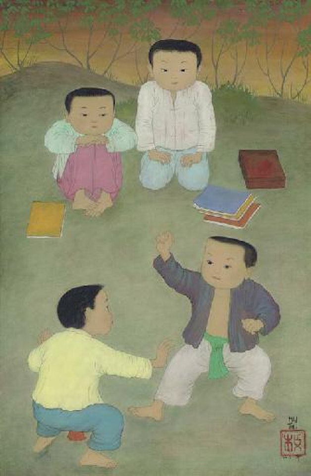 Four school boys by Mai Trung Thu