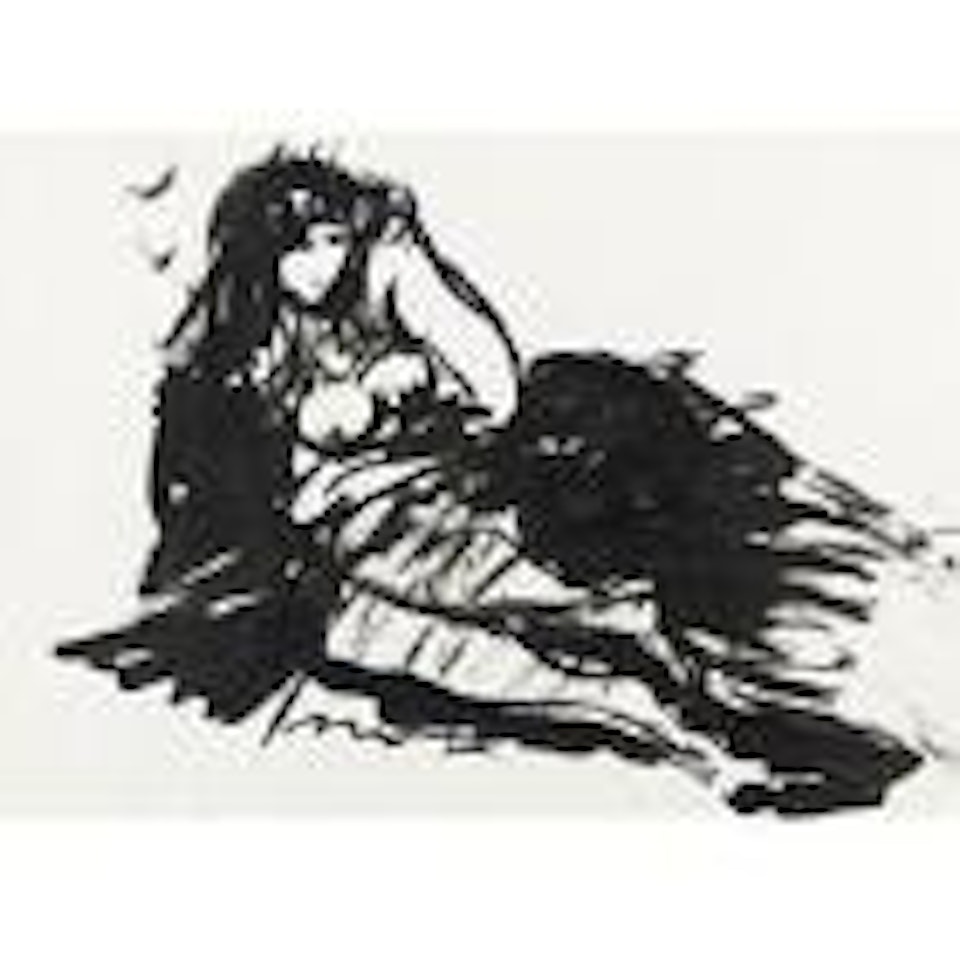Female nude by Lucio Fontana