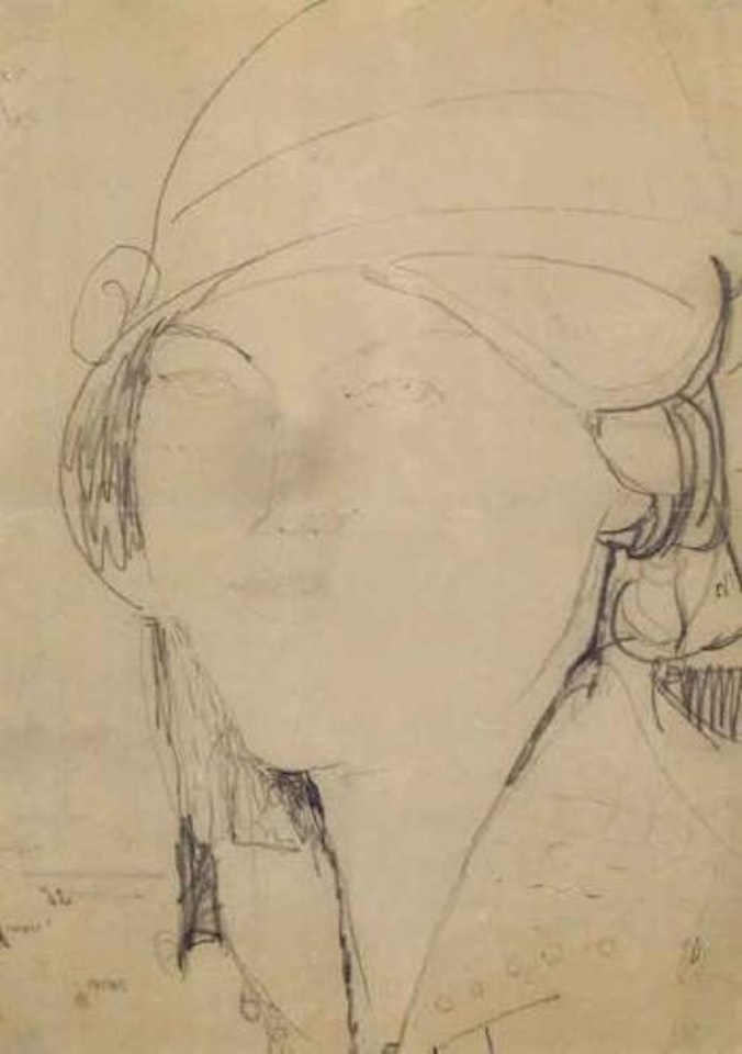 Tete de jeune fille au bonnet by Amedeo Modigliani