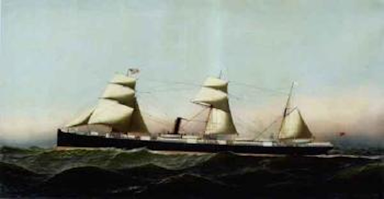 Portrait of the British steamer Circassia by Antonio Jacobsen