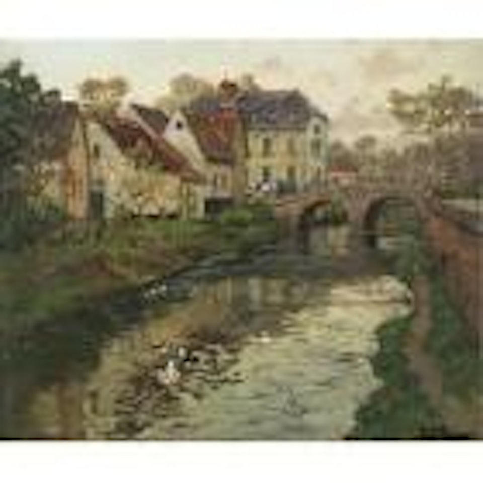Small town near La Panne, Belgium by Fritz Thaulow