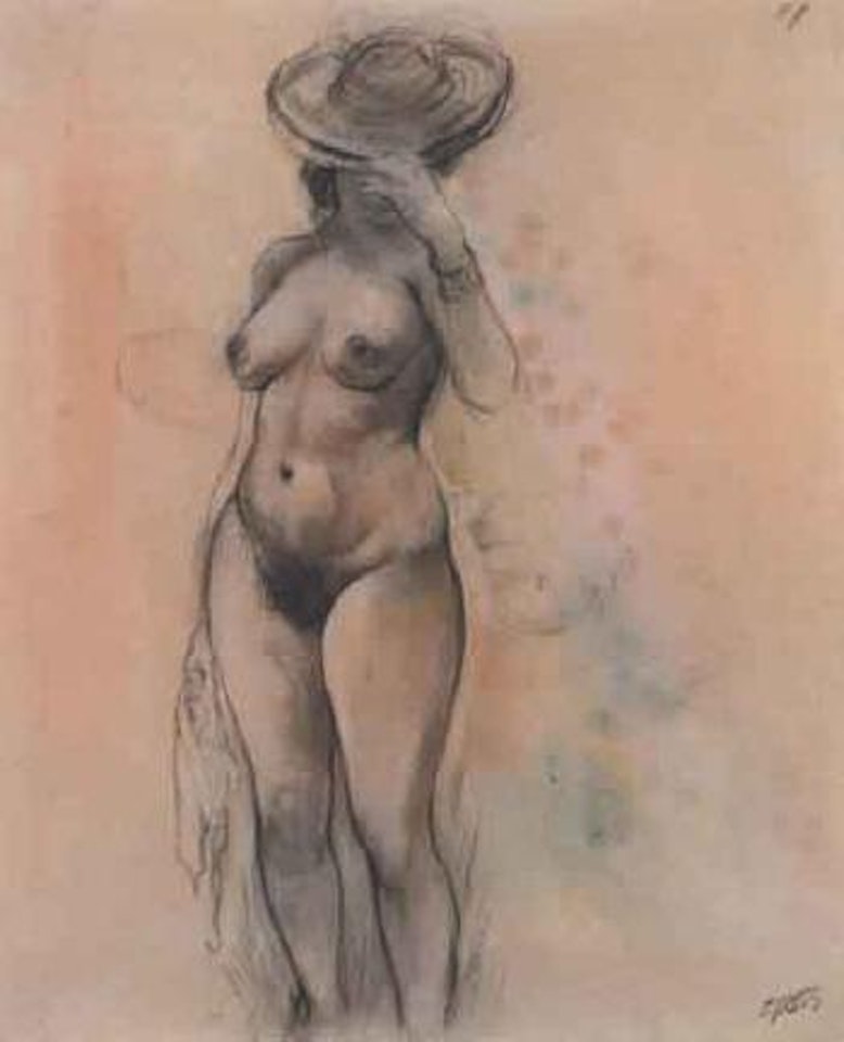 Nude with hat by George Grosz