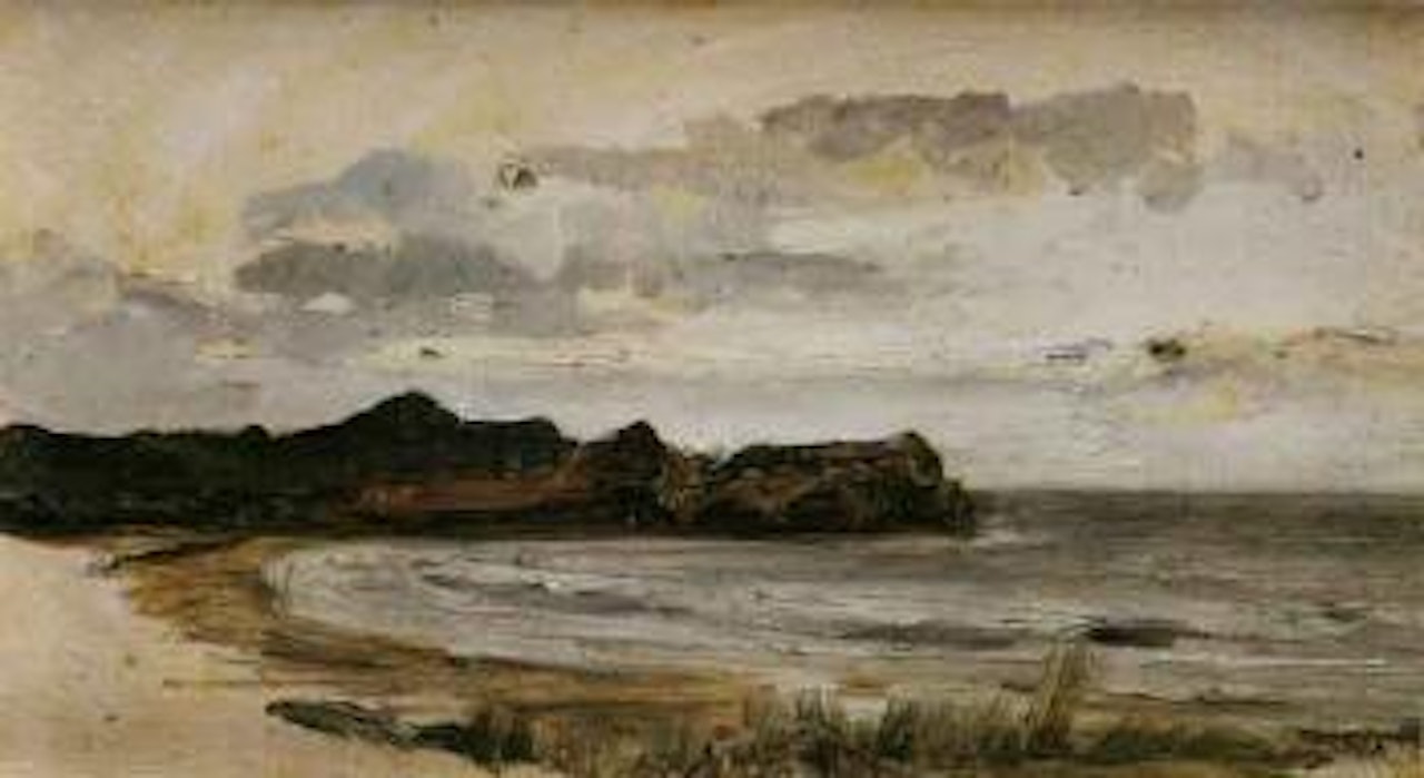 Sea and rocky landscape by Joaquin Sorolla Y Bastida