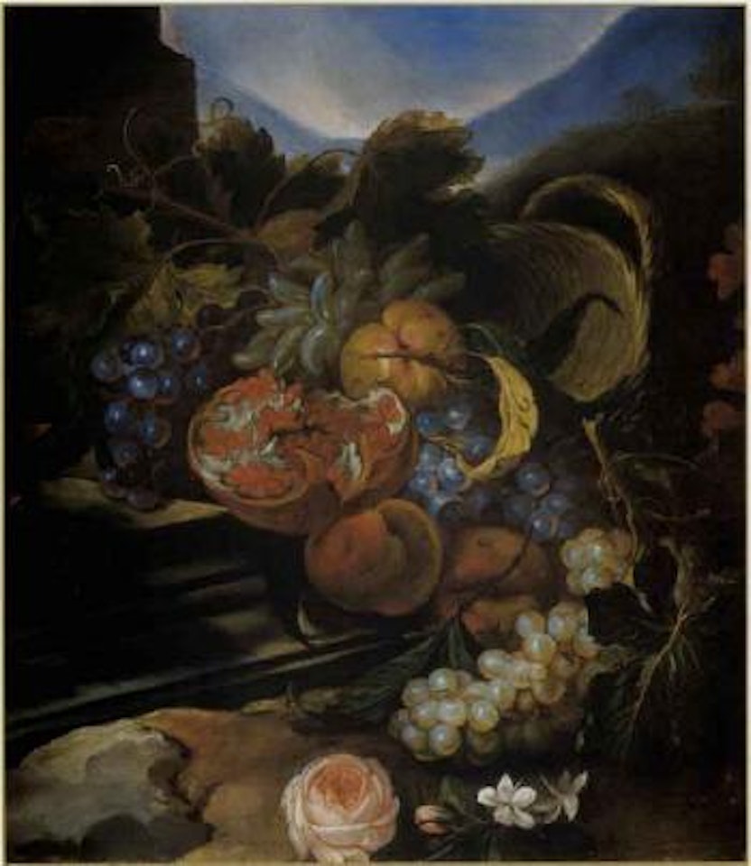 Still life with pomegranates by Abraham Brueghel