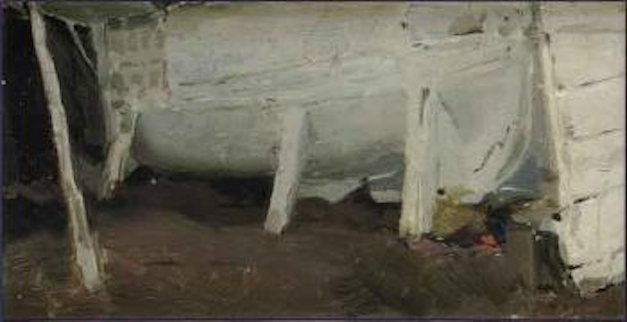 White boat by Joaquin Sorolla Y Bastida