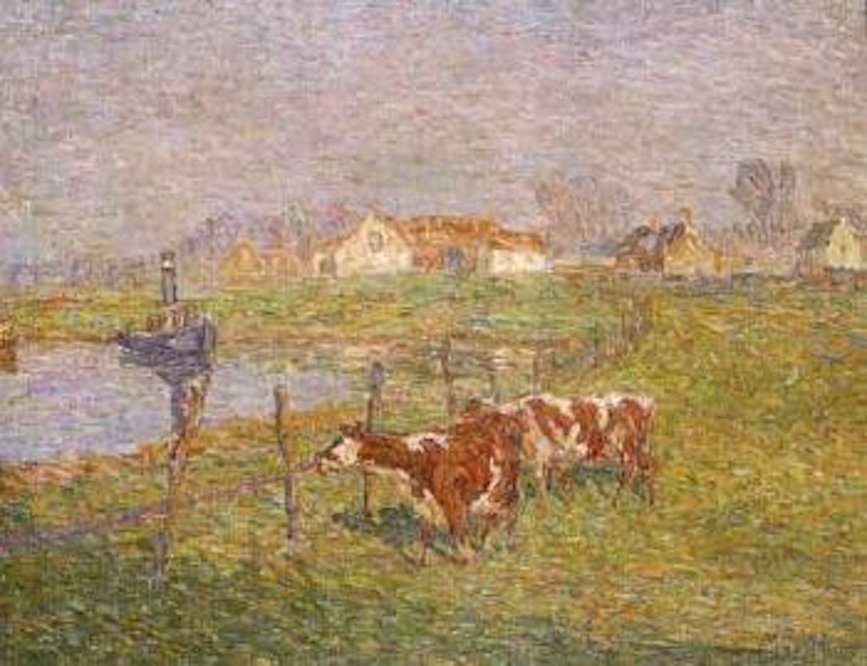 Cows along the River Leie by Modeste Huys